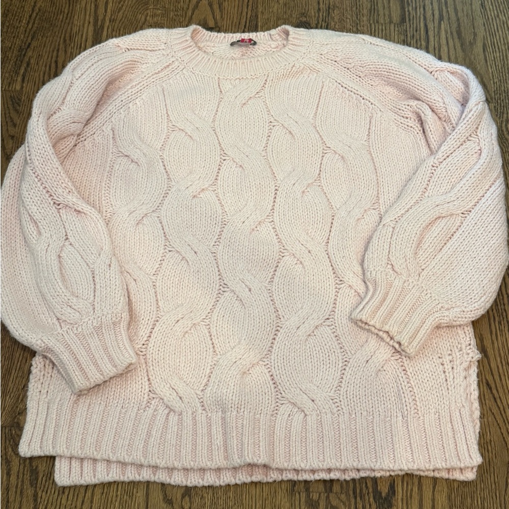 Pink Cable Knit Sweater Like New!